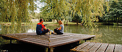 grüner Kurpark Rodach mit Teich